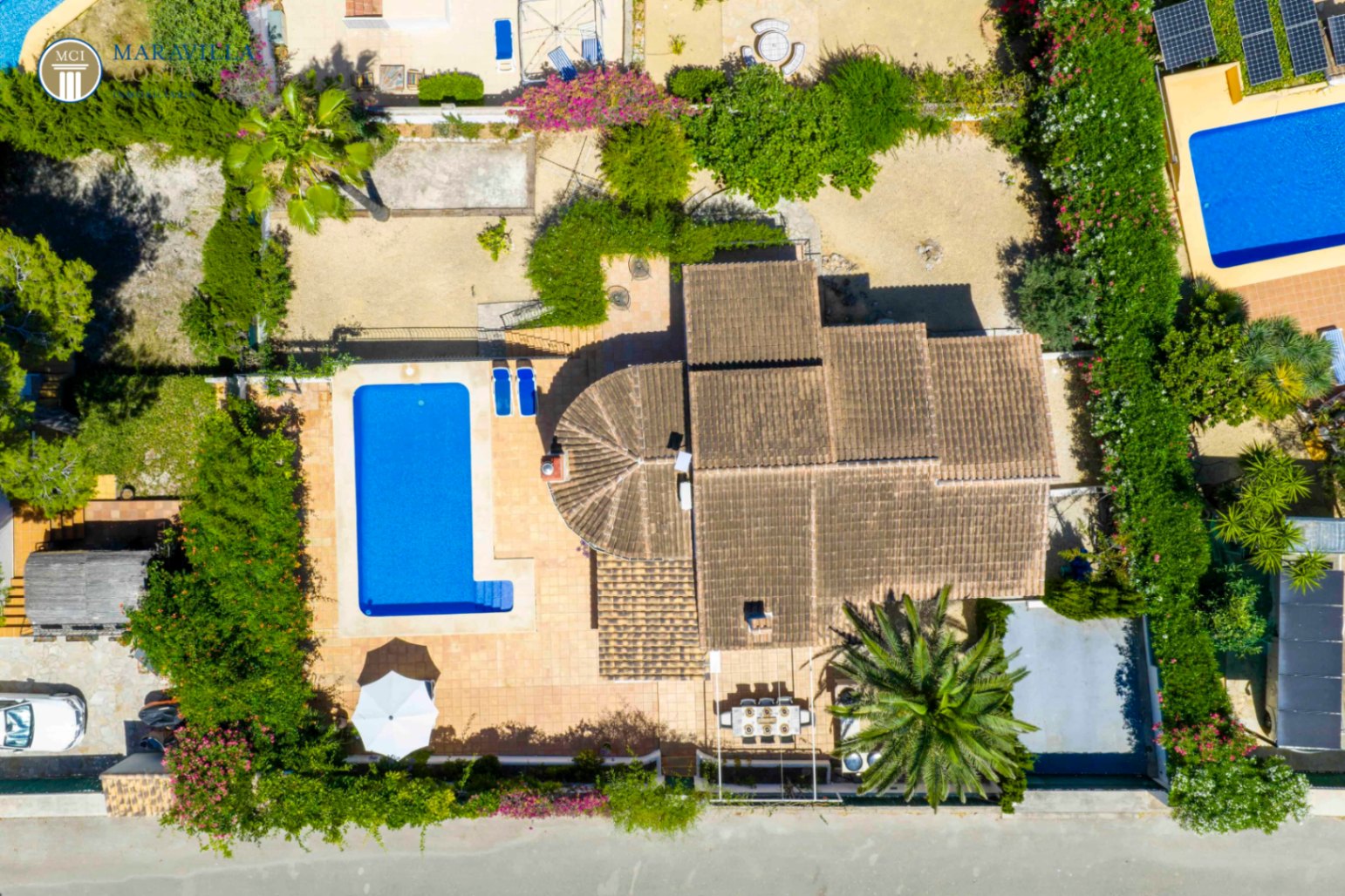 Charmante mediterrane Villa mit Panoramablick.