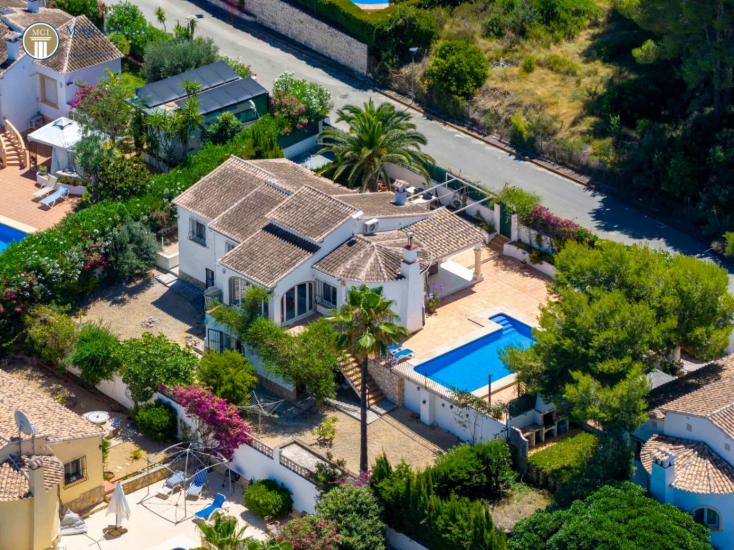 Charmante mediterrane Villa mit Panoramablick.