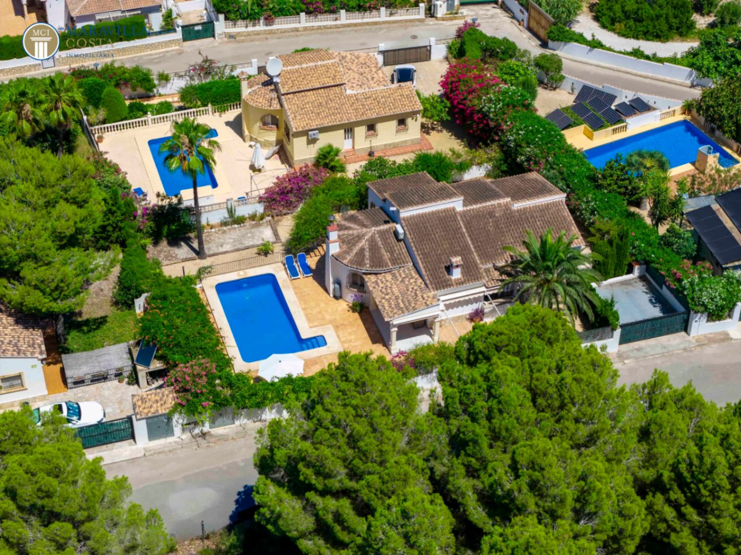 Charmante mediterrane Villa mit Panoramablick.