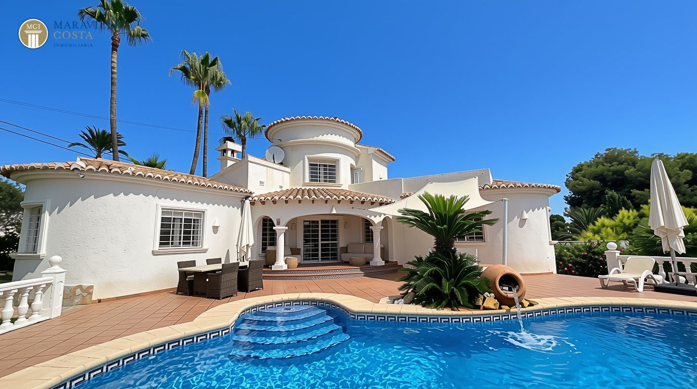 Stilvolle Villa mit Meerblick, Gästehaus und privatem Poolbereich in Jávea