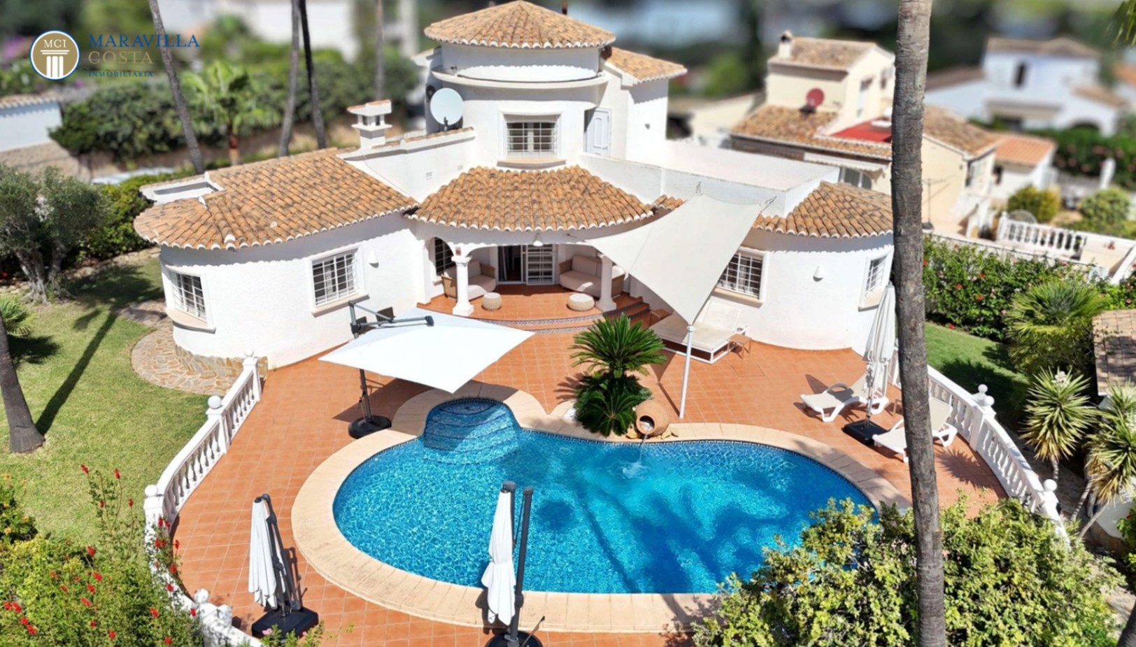 Stilvolle Villa mit Meerblick, Gästehaus und privatem Poolbereich in Jávea