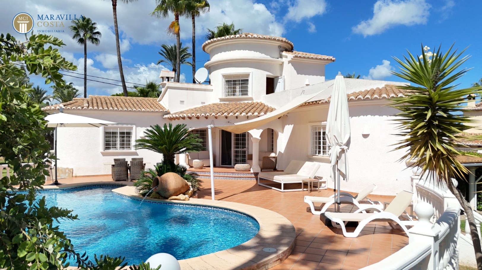 Stilvolle Villa mit Meerblick, Gästehaus und privatem Poolbereich in Jávea