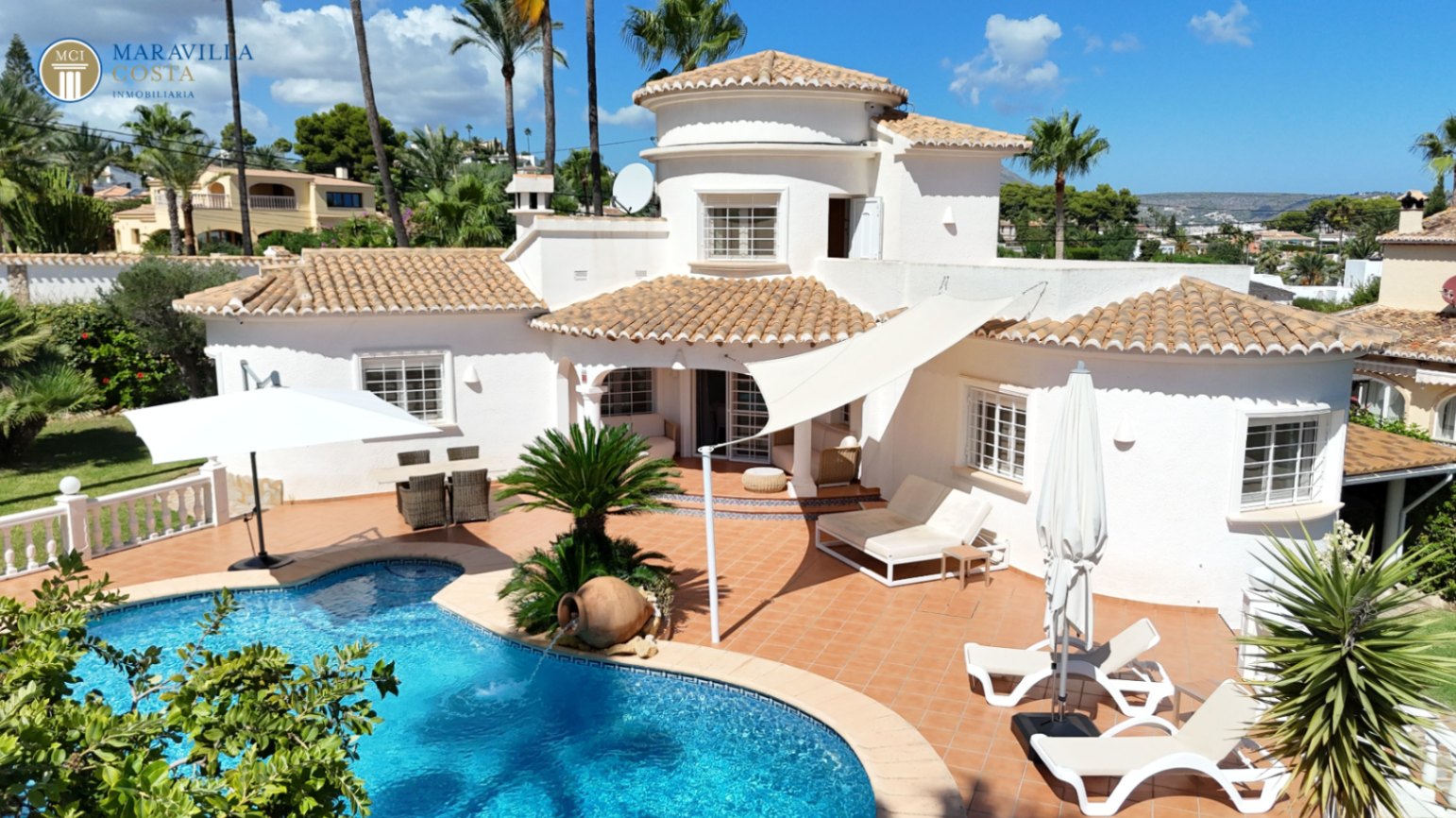 Stilvolle Villa mit Meerblick, Gästehaus und privatem Poolbereich in Jávea